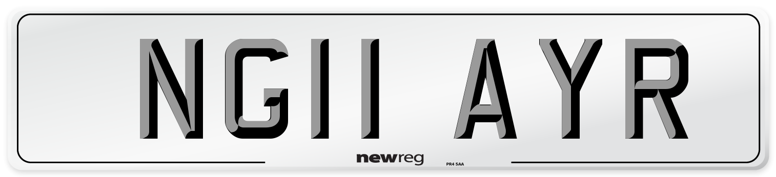 NG11 AYR Number Plate from New Reg